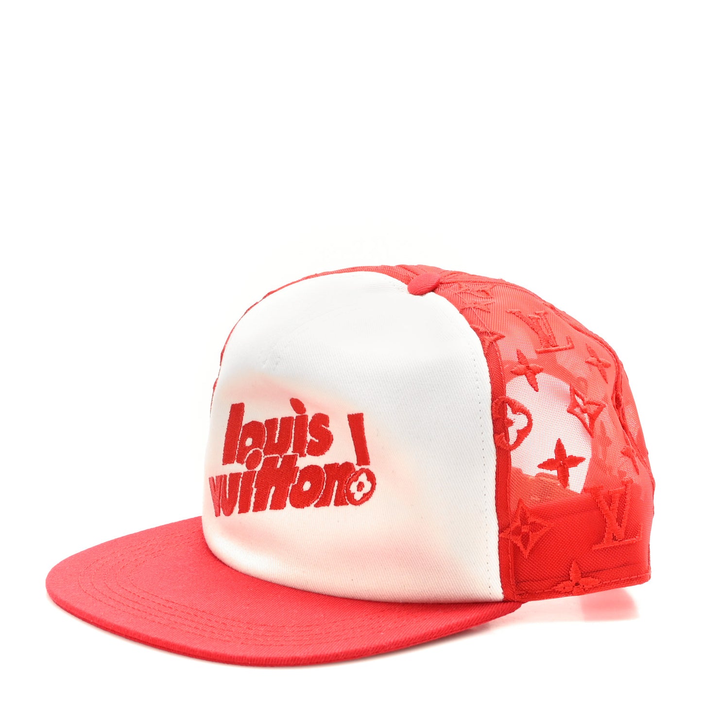 Mesh Embroidered Everyday LV Cap 60 Red