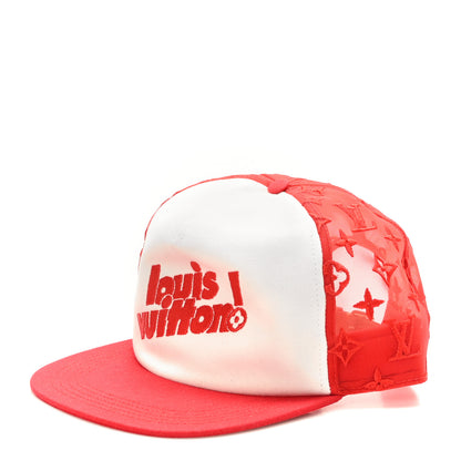 Louis Vuitton Mesh Embroidered Everyday LV Cap 60 Red 1 of 7