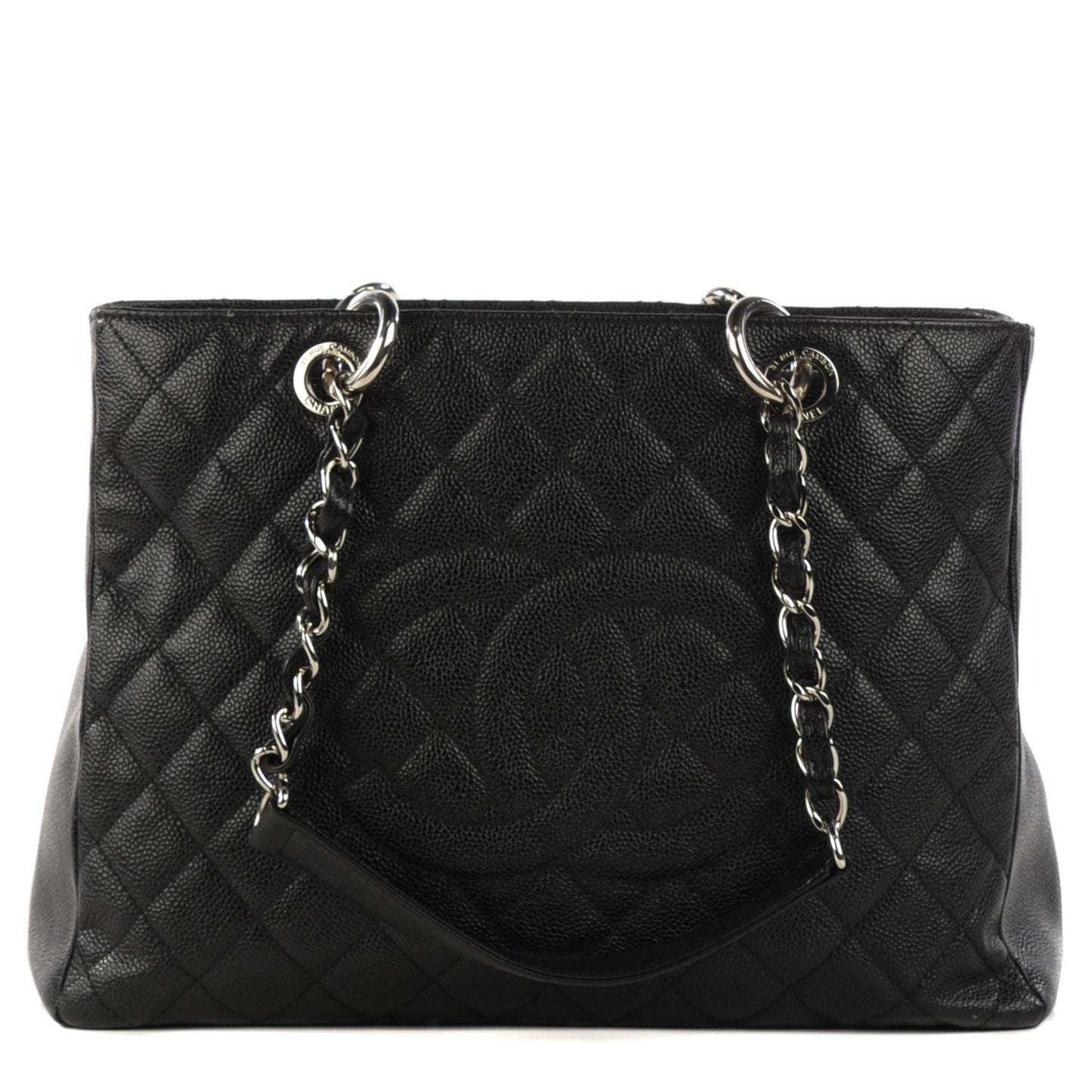 Caviar Quilted Grand Shopping Tote GST Black