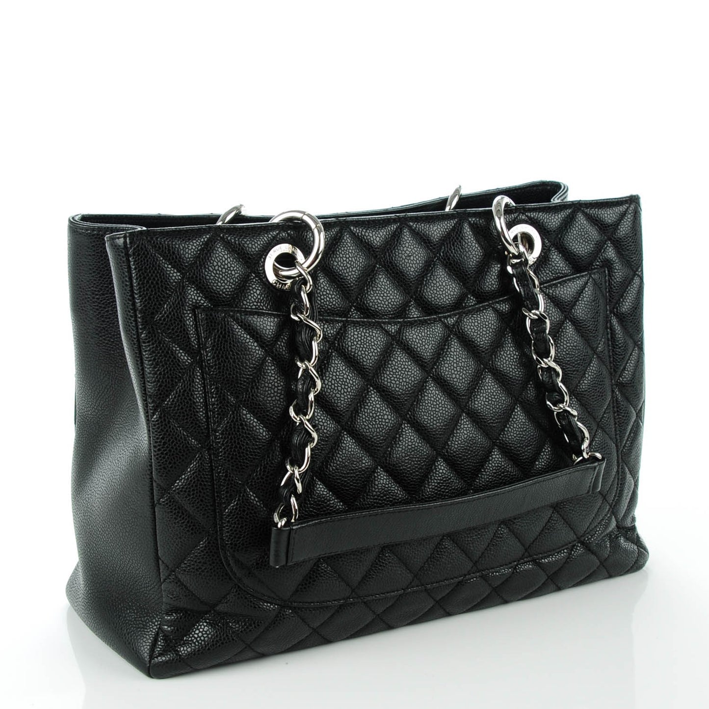 Caviar Quilted Grand Shopping Tote GST Black