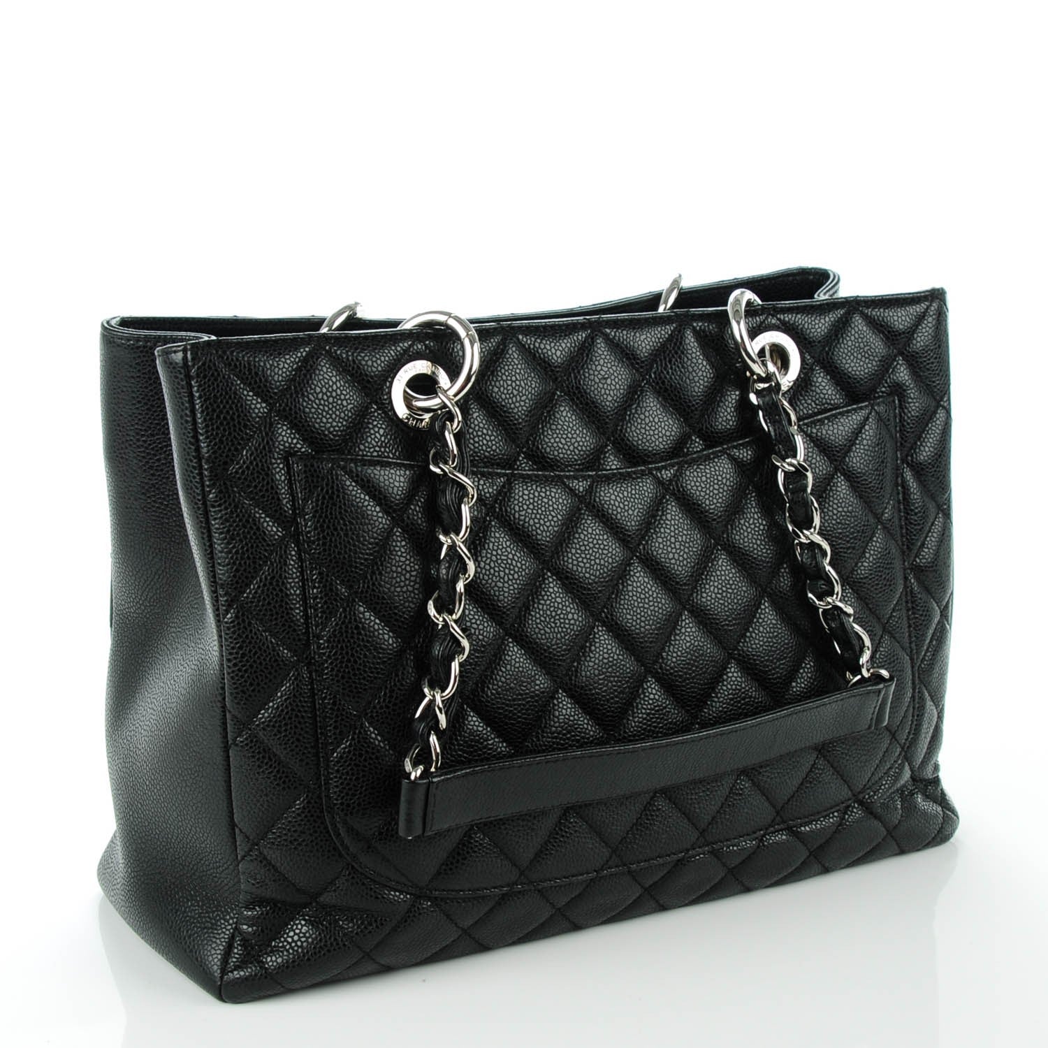Chanel Caviar Quilted Grand Shopping Tote GST Black 3 of 7