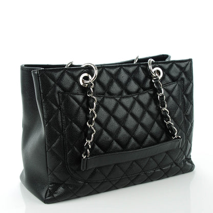 Chanel Caviar Quilted Grand Shopping Tote GST Black 3 of 7