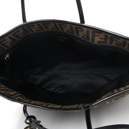 Fendi Zucca Quilted Medium Roll Tote Tobacco Black 4 of 9