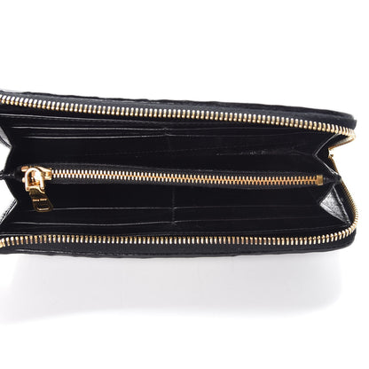 Miu Miu Nappa Matelasse Lux Zip Around Wallet Black 5 of 7