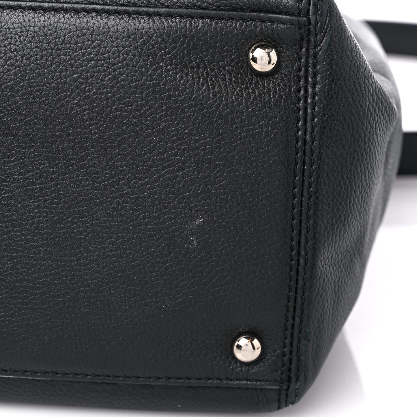 Calfskin Cerf Executive Shopper Tote Black