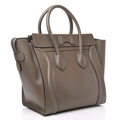 Celine Drummed Calfskin Mini Luggage Souris 3 of 16