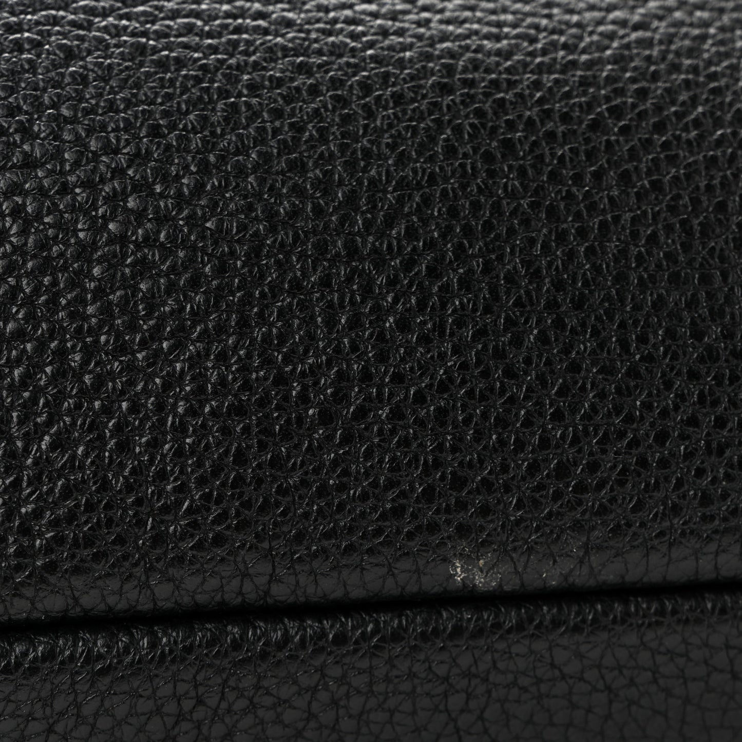 Grained Calfskin Logo Belt Bag Black