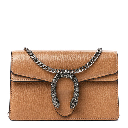 Gucci Dollar Calfskin Crystal Super Mini Dionysus Shoulder Bag Natural Tan Black Diamond 1 of 10
