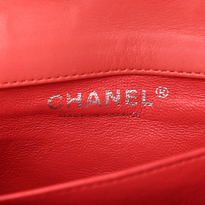 Chanel Patent Quilted Extra Mini Rectangular Flap Orange 6 of 11
