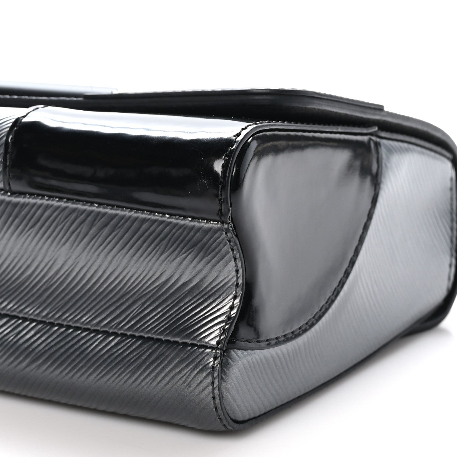 Louis Vuitton Epi Patent Twist Shoulder Bag MM Anthracite Nacre 9 of 10