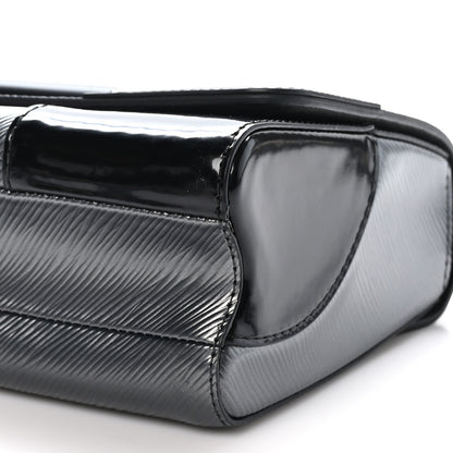Louis Vuitton Epi Patent Twist Shoulder Bag MM Anthracite Nacre 9 of 10