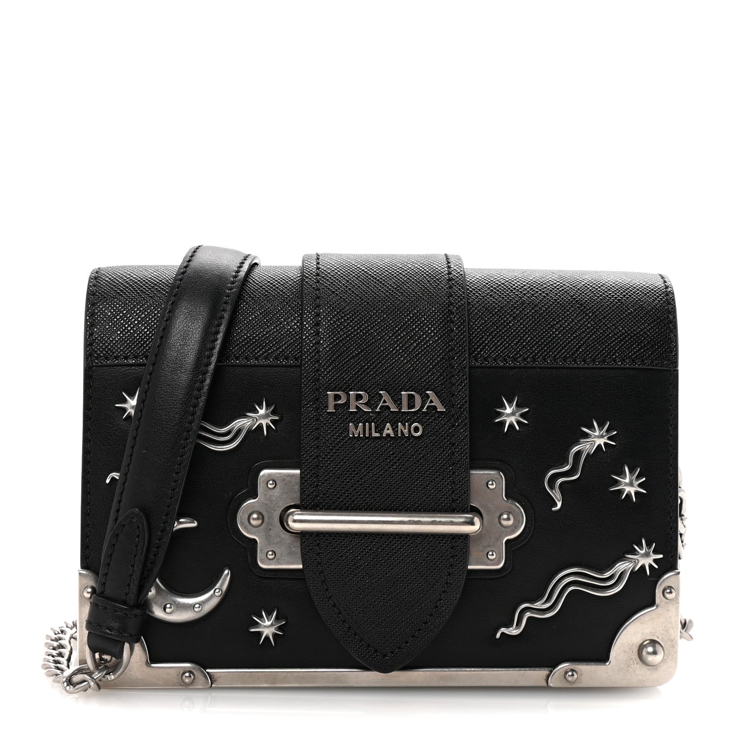 City Calf Saffiano Cahier Astrology Bag Black
