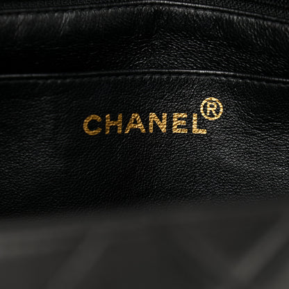 Chanel Lambskin Quilted CC Flap Shoulder Bag Black 11 of 13