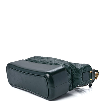 Chanel Aged Calfskin Quilted Medium Gabrielle Hobo Dark Green 8 of 10