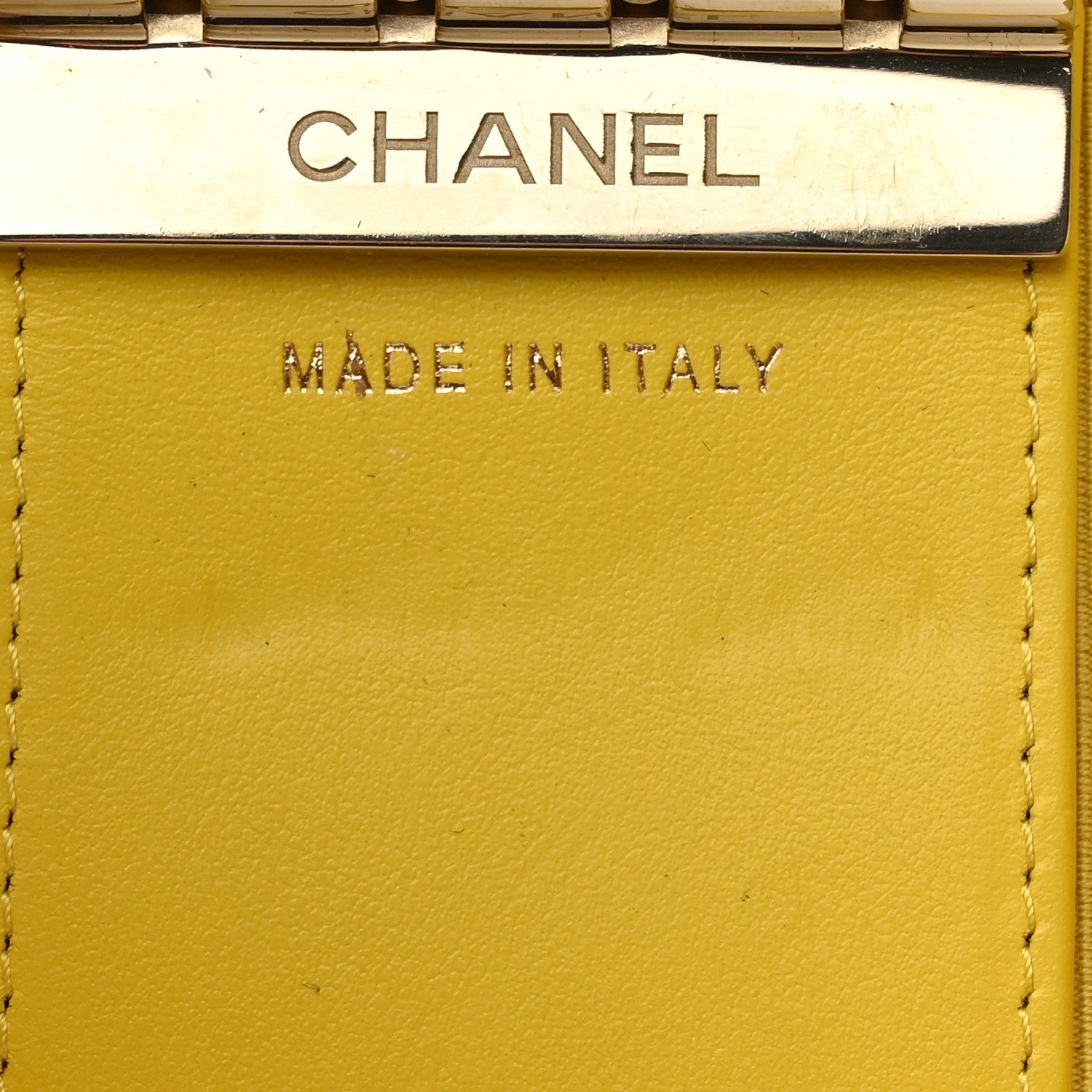 Chanel Caviar Quilted Classic 4 Key Holder Wallet Yellow 7 of 13