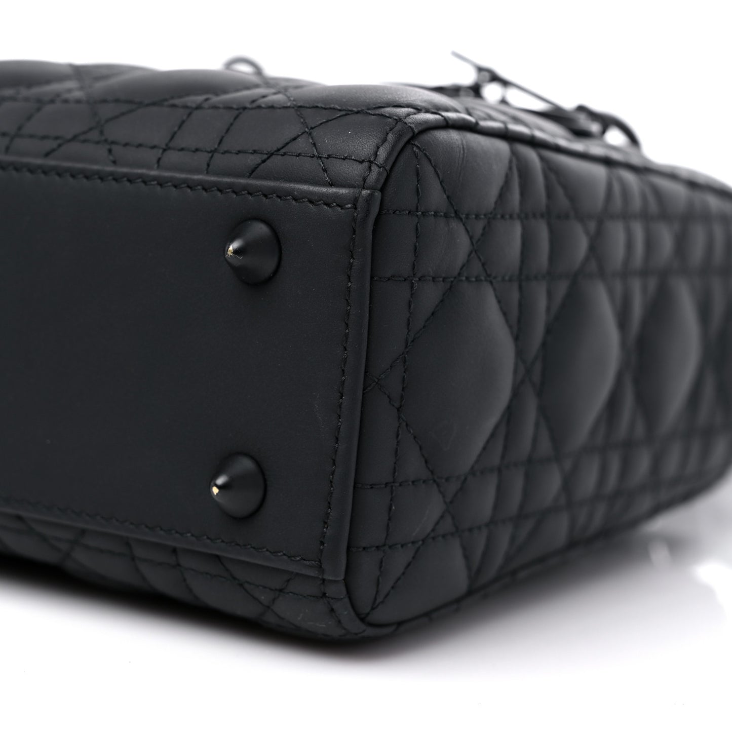 Ultra Matte Calfskin Cannage Small My ABCDior Lady Dior Black