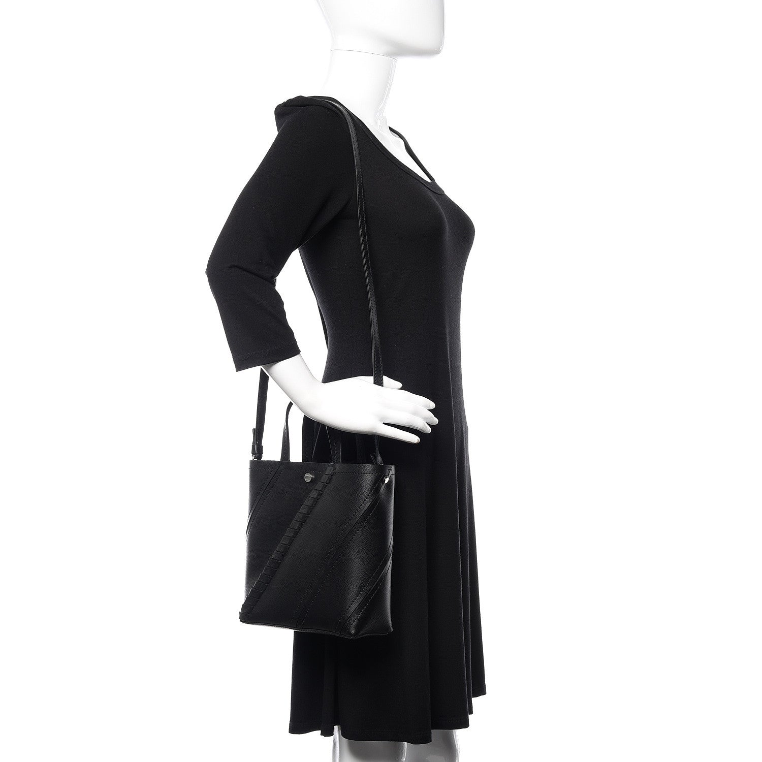 Proenza Schouler Grainy Calfskin Small Hex Tote Black 2 of 8