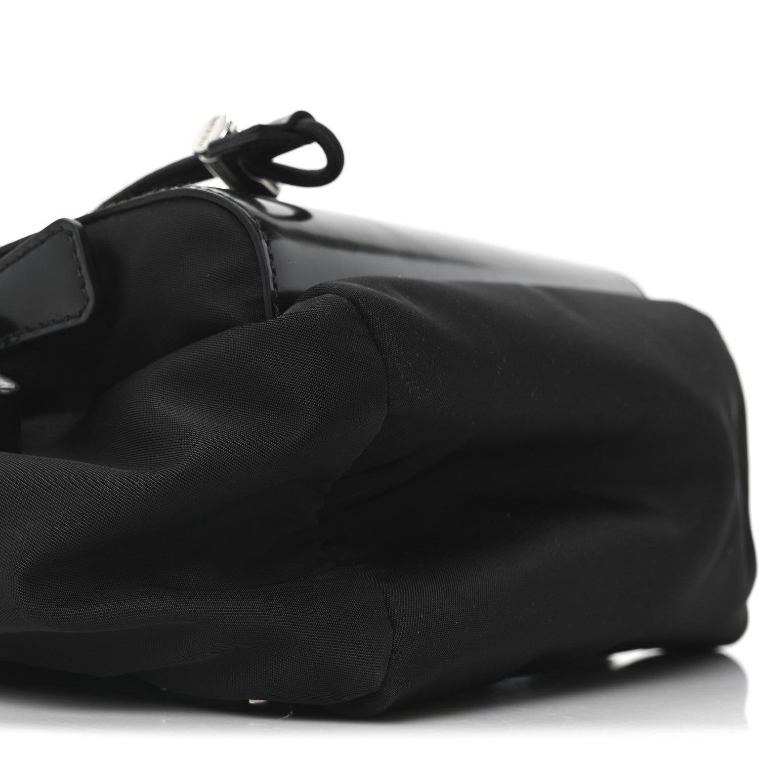 Prada Nylon Brushed Calfskin Mini Sling Backpack  Black 9 of 10