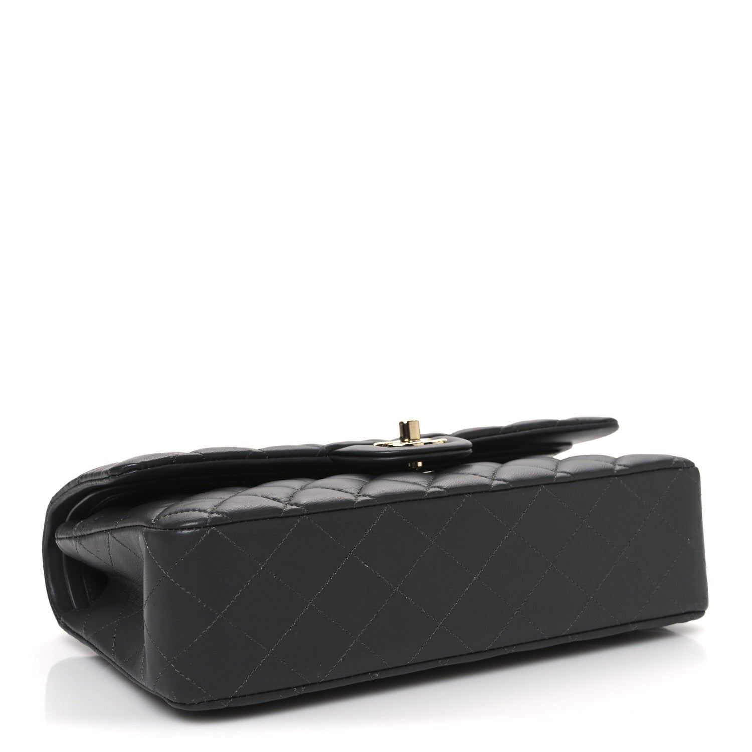 Chanel Lambskin Quilted Medium Double Flap Dark Grey 4 of 10