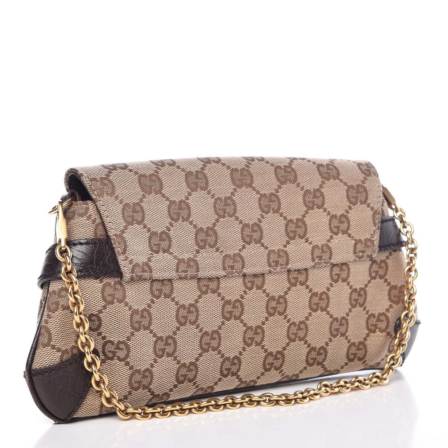 Monogram Horsebit Clutch Dark Brown