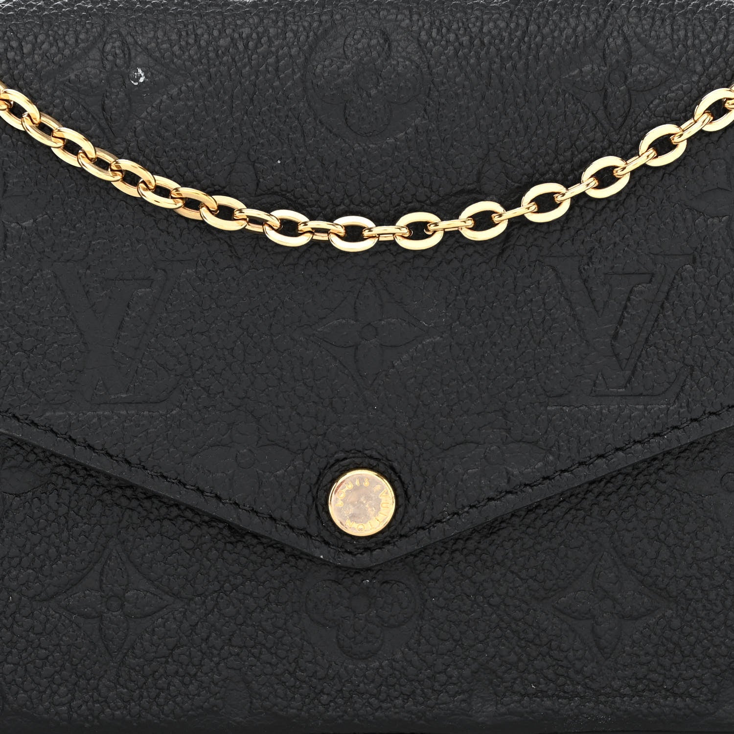Louis Vuitton Empreinte Pochette Felicie Chain Wallet Black 10 of 14