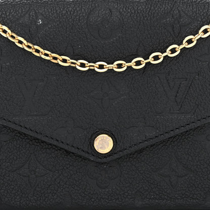 Louis Vuitton Empreinte Pochette Felicie Chain Wallet Black 10 of 14