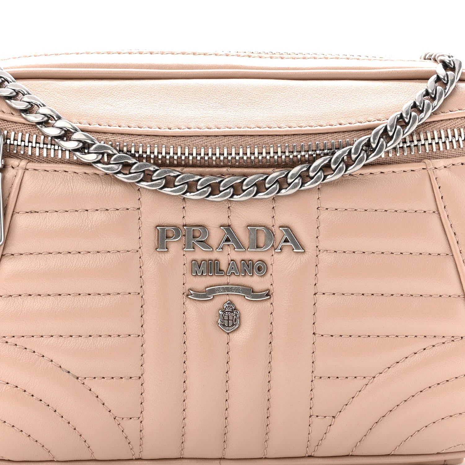 Prada Soft Calfskin Impunture Diagramme Belt Bag Cipria 7 of 10