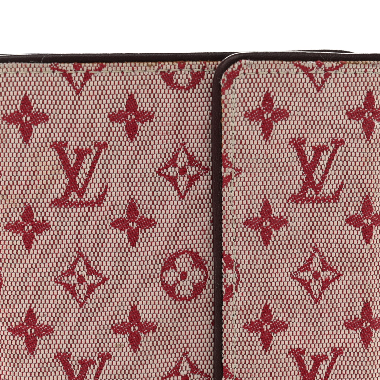 Mini Monogram Lin Compact Wallet Cherry