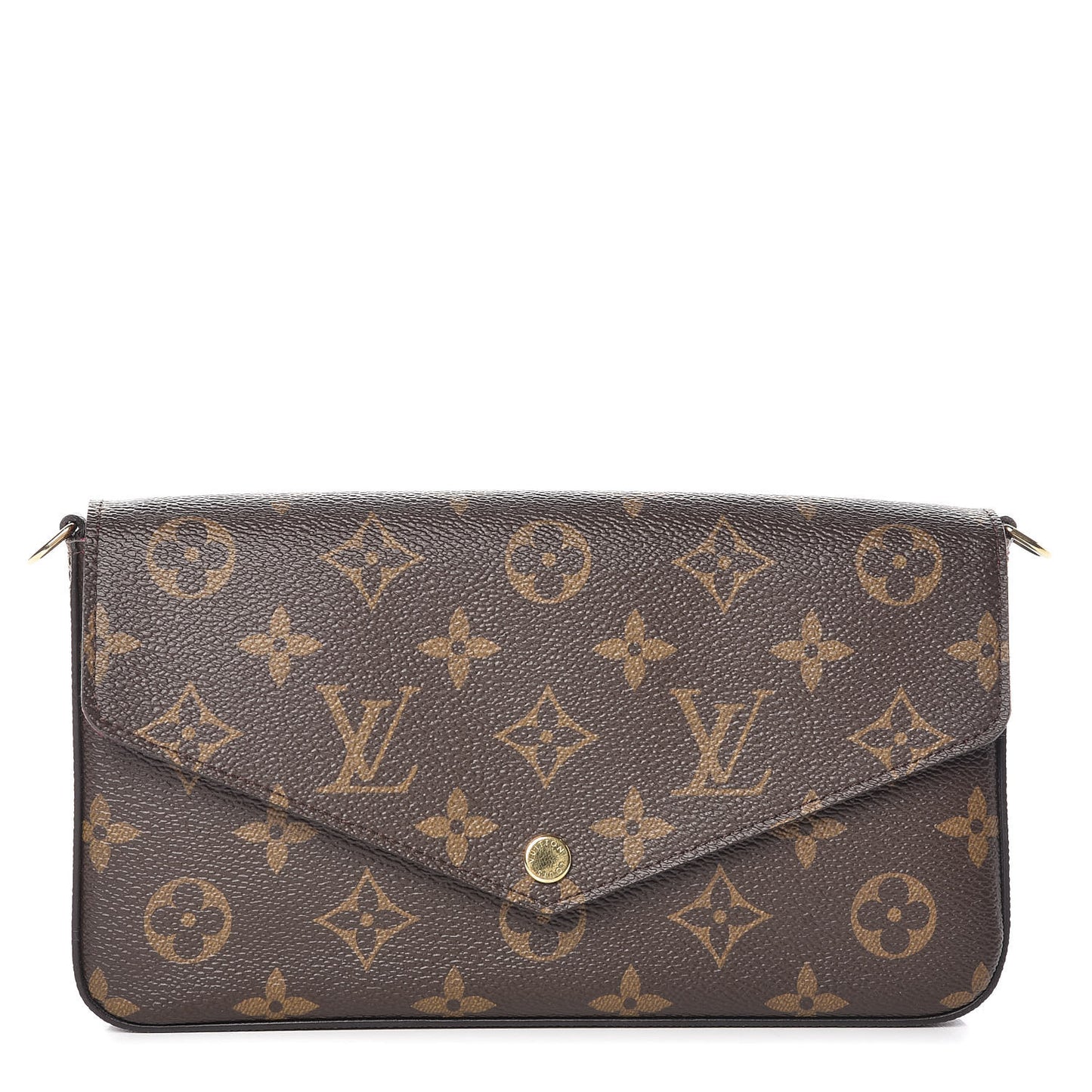 Monogram Pochette Felicie Chain Wallet Fuchsia