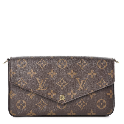 Louis Vuitton Monogram Pochette Felicie Chain Wallet Fuchsia 1 of 9
