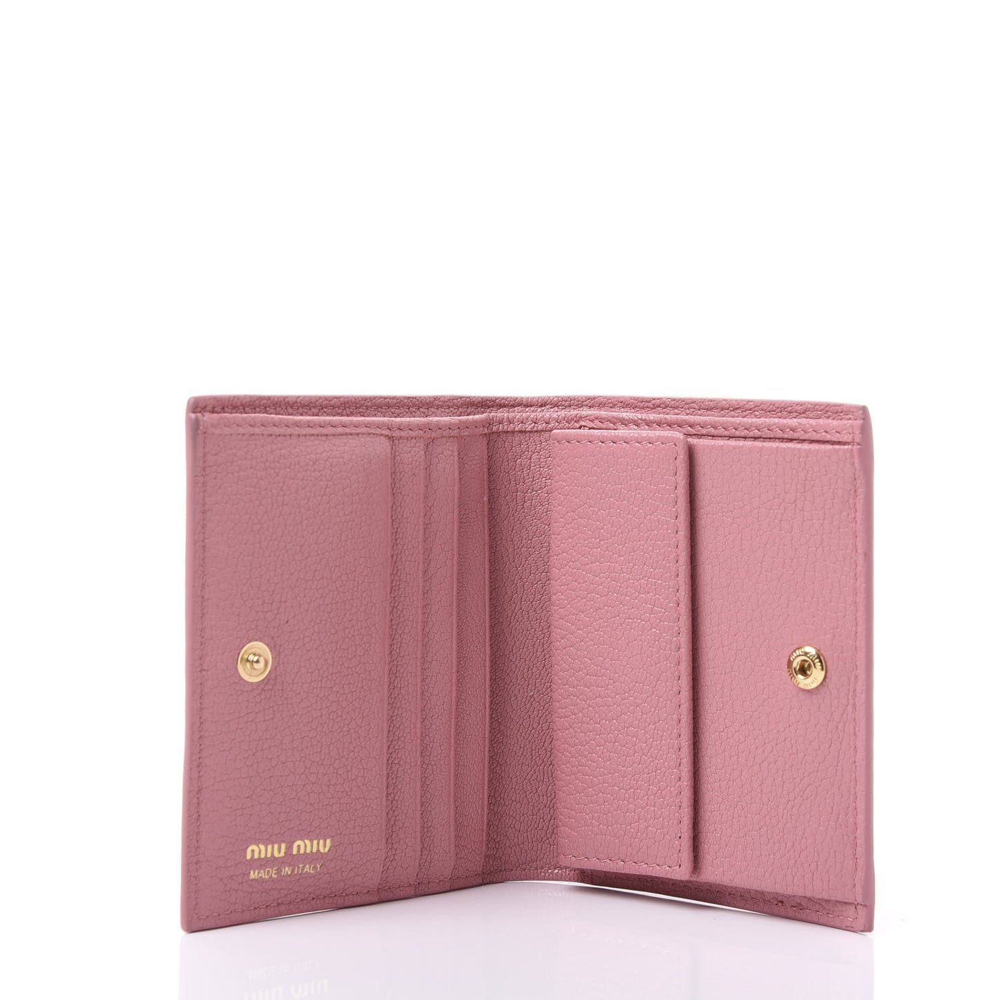 Goatskin Madras Flap Wallet Rosa