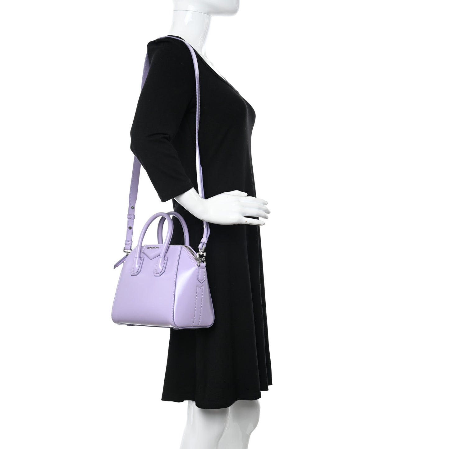 Shiny Lord Calfskin Mini Antigona Lilac