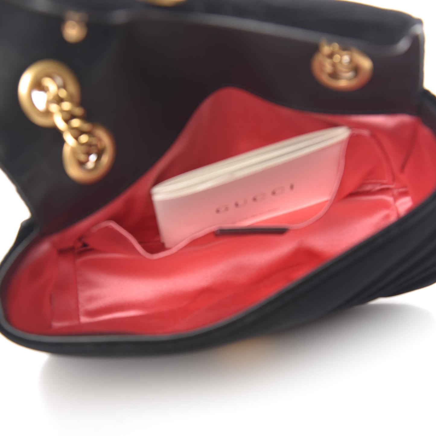 Velvet Matelasse Mini GG Marmont Shoulder Bag Black