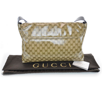 Gucci Crystal Monogram Flap Messenger Bag Beige Ebony 8 of 15