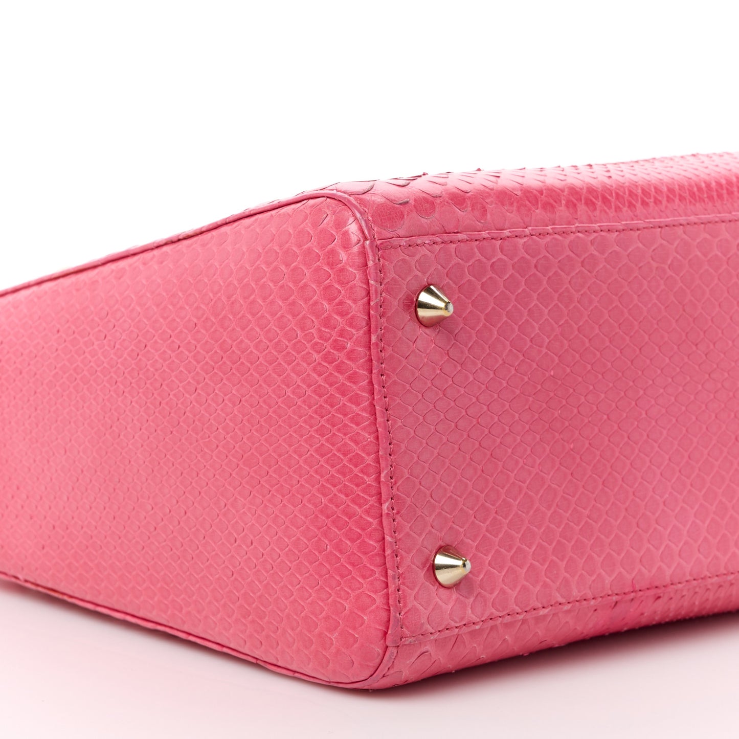 Snakeskin Medium Lady Dior Pink