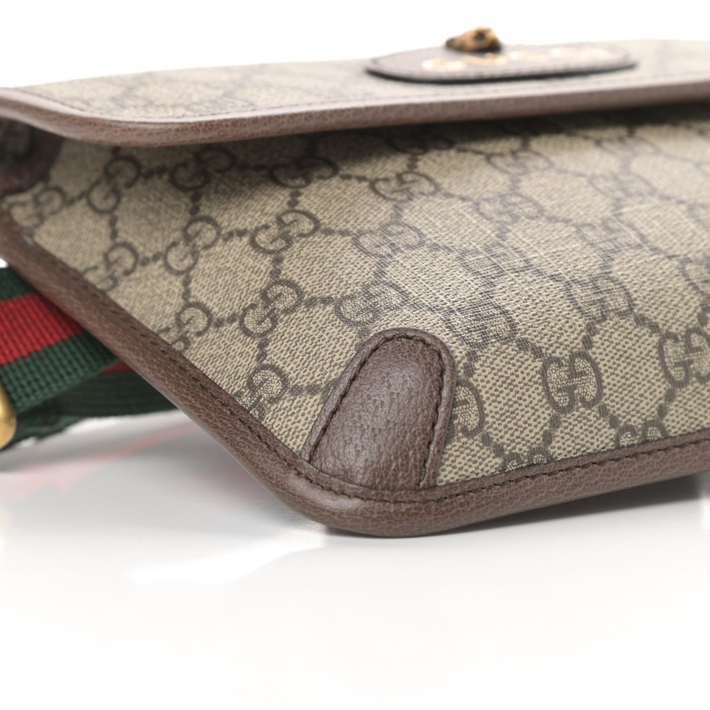 GG Supreme Monogram Neo Vintage Web Belt Bag Brown