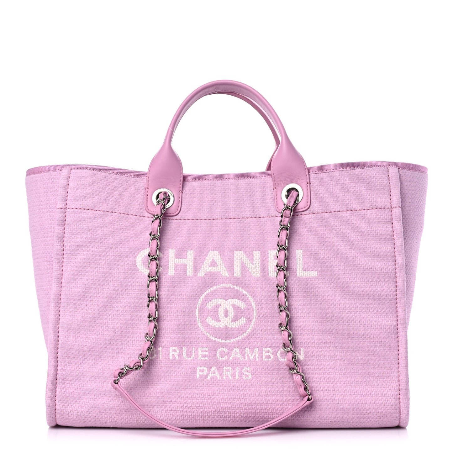 Mixed Fibers Medium Deauville Tote Dark Pink