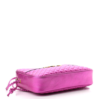 Gucci Laminated Nappa Trapuntata Small Zumi Shoulder Bag Fuxia 4 of 10