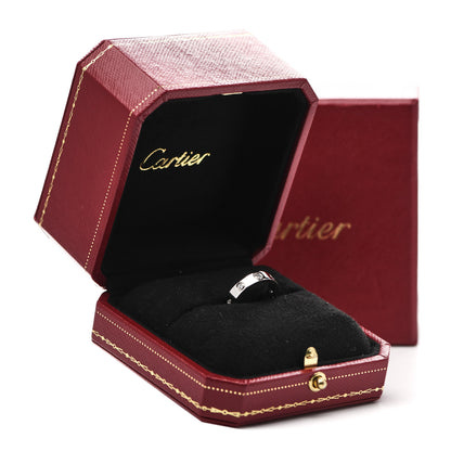 Cartier 18K White Gold 8 Diamond 4mm Wedding Band LOVE Ring 47 4 6 of 6
