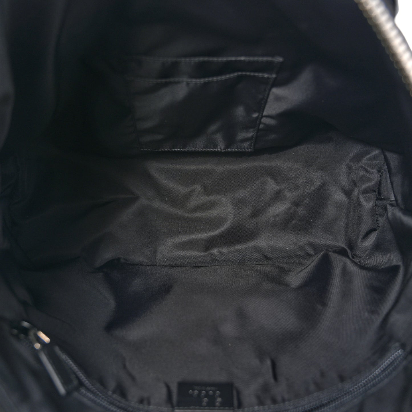 Techno Canvas Web Top Handle Shoulder Bag Black