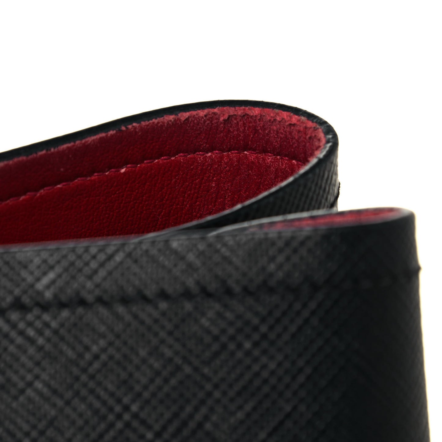 Saffiano Cuir Medium Double Bag Black Fuoco