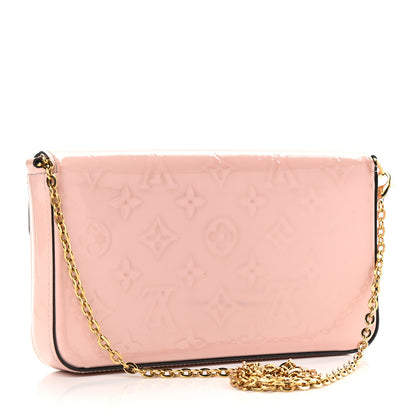 Louis Vuitton Vernis Felicie Chain Wallet Rose Ballerine 3 of 12