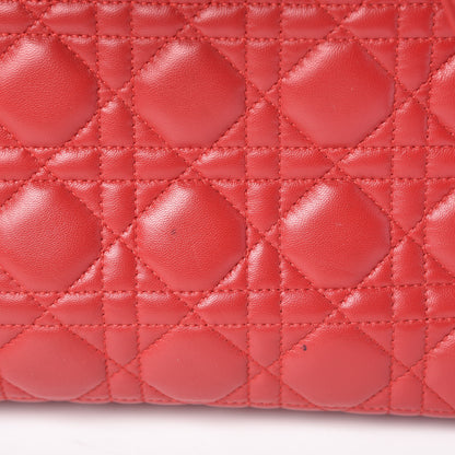 Christian Dior Lambskin Cannage Large Lady Dior Red 11 of 12