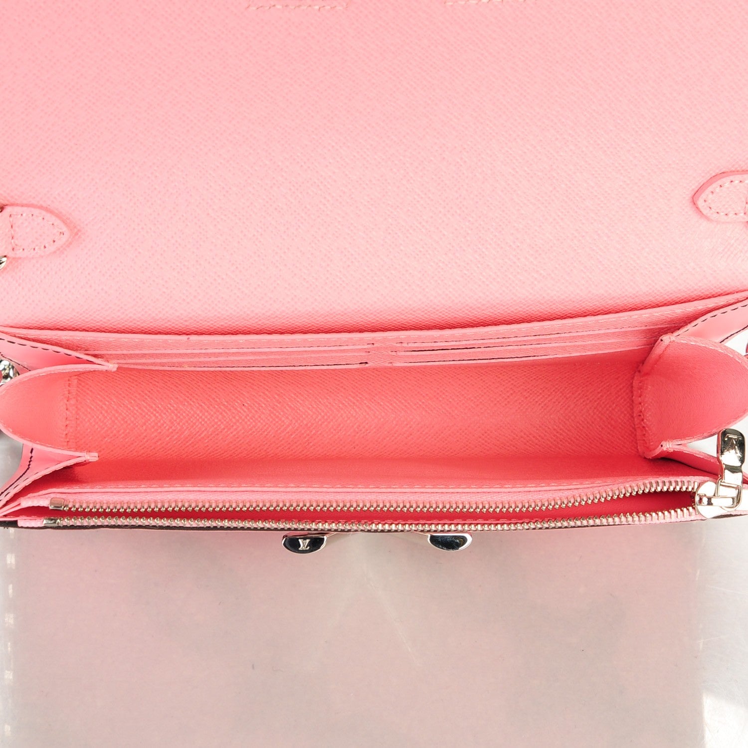 Louis Vuitton Epi Chain Flower Print Twist Chain Wallet Pink 5 of 7