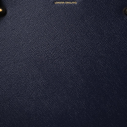 Burberry Calfskin Mega Check Banwell Tote Dark Canvas Blue 7 of 10