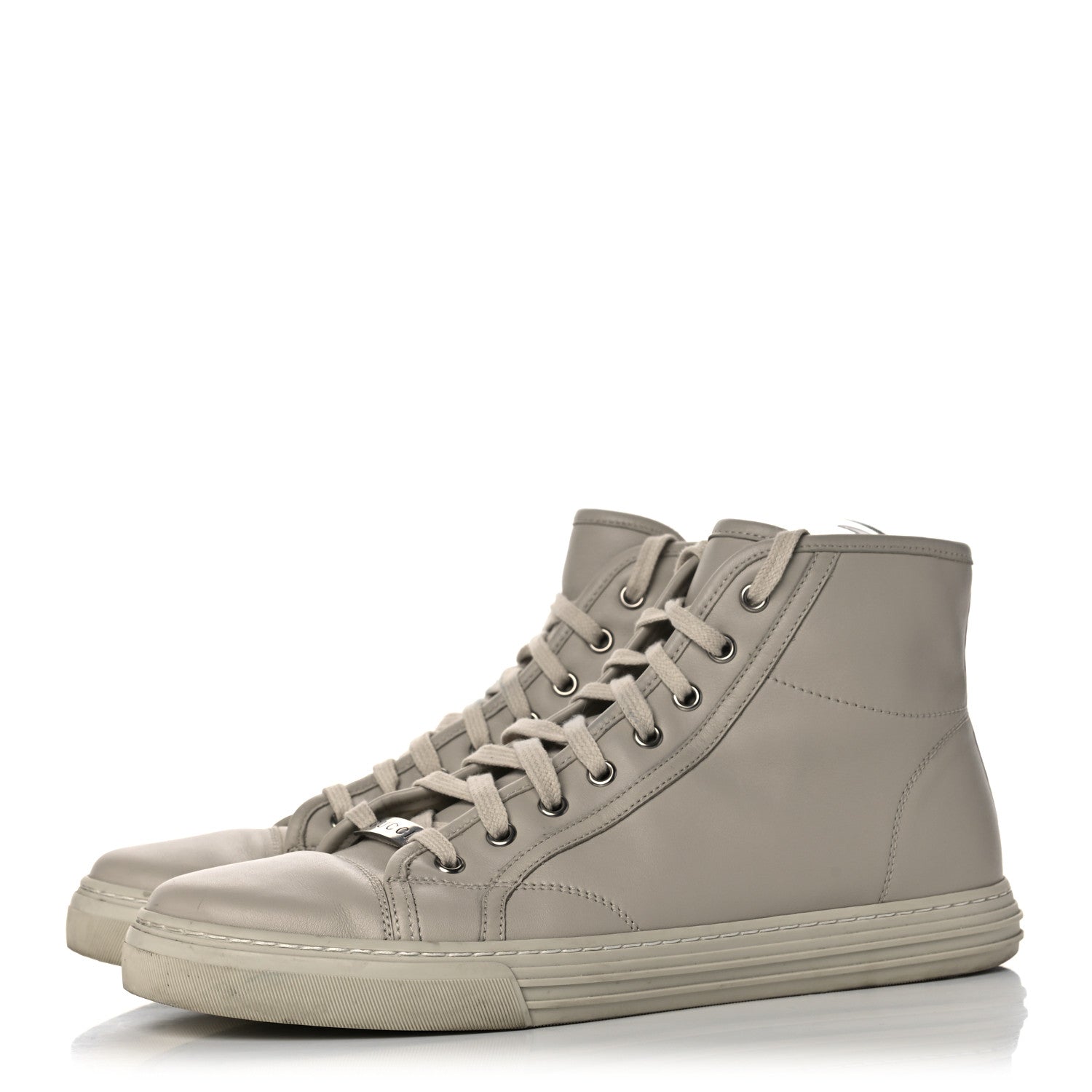 Gucci Calfskin Mens High Top Sneakers 8 Mystic White 3 of 18