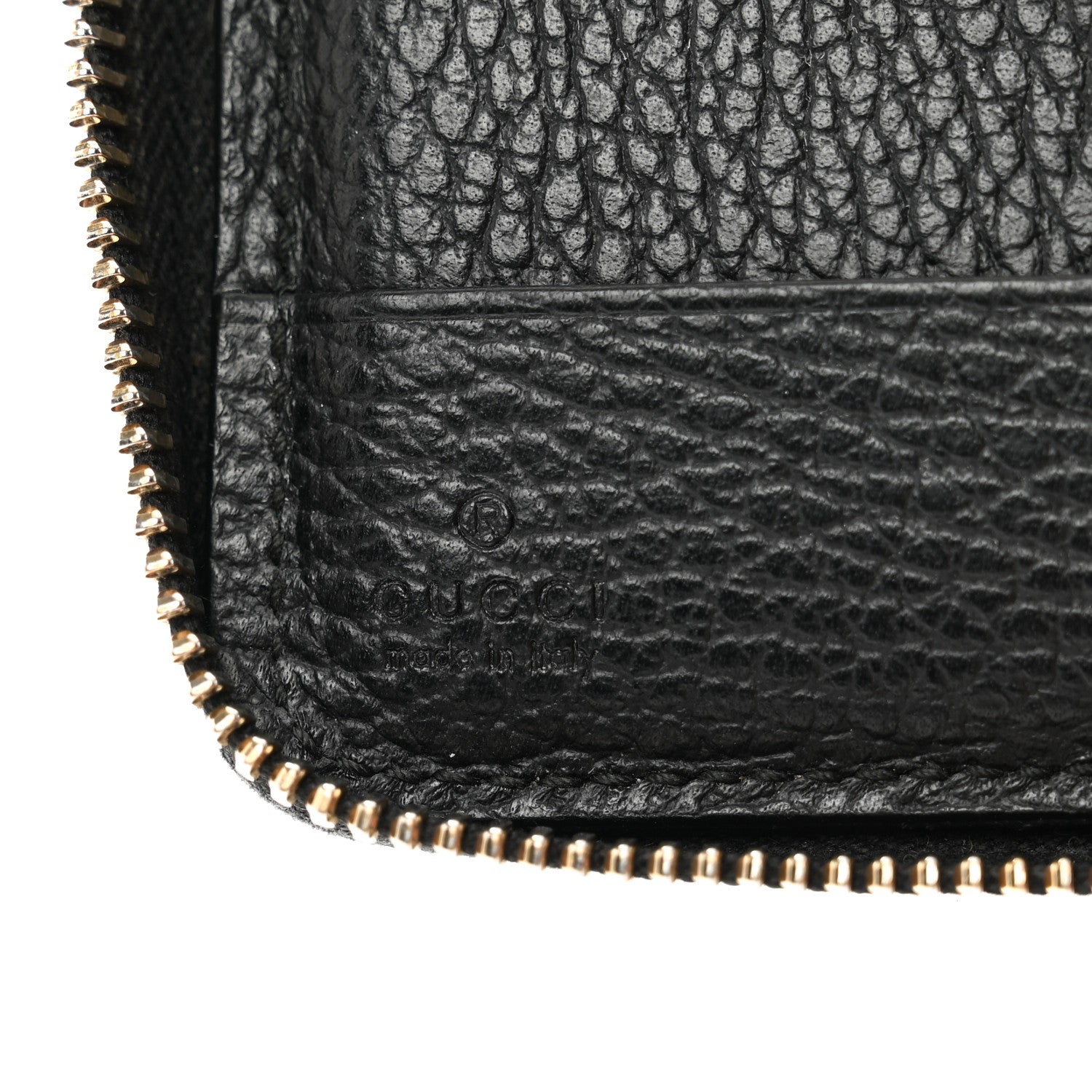 Gucci Dollar Calfskin Medium Swing Zip Around Wallet Black 8 of 9