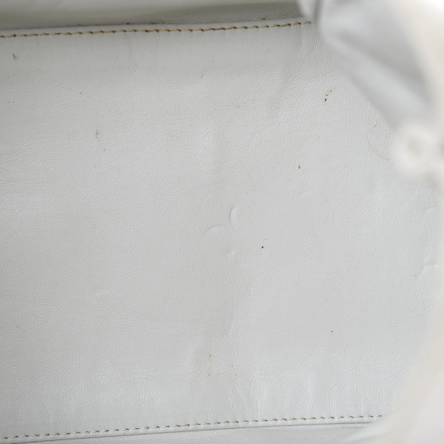 Calfskin Large East West Modern Chain Tote White