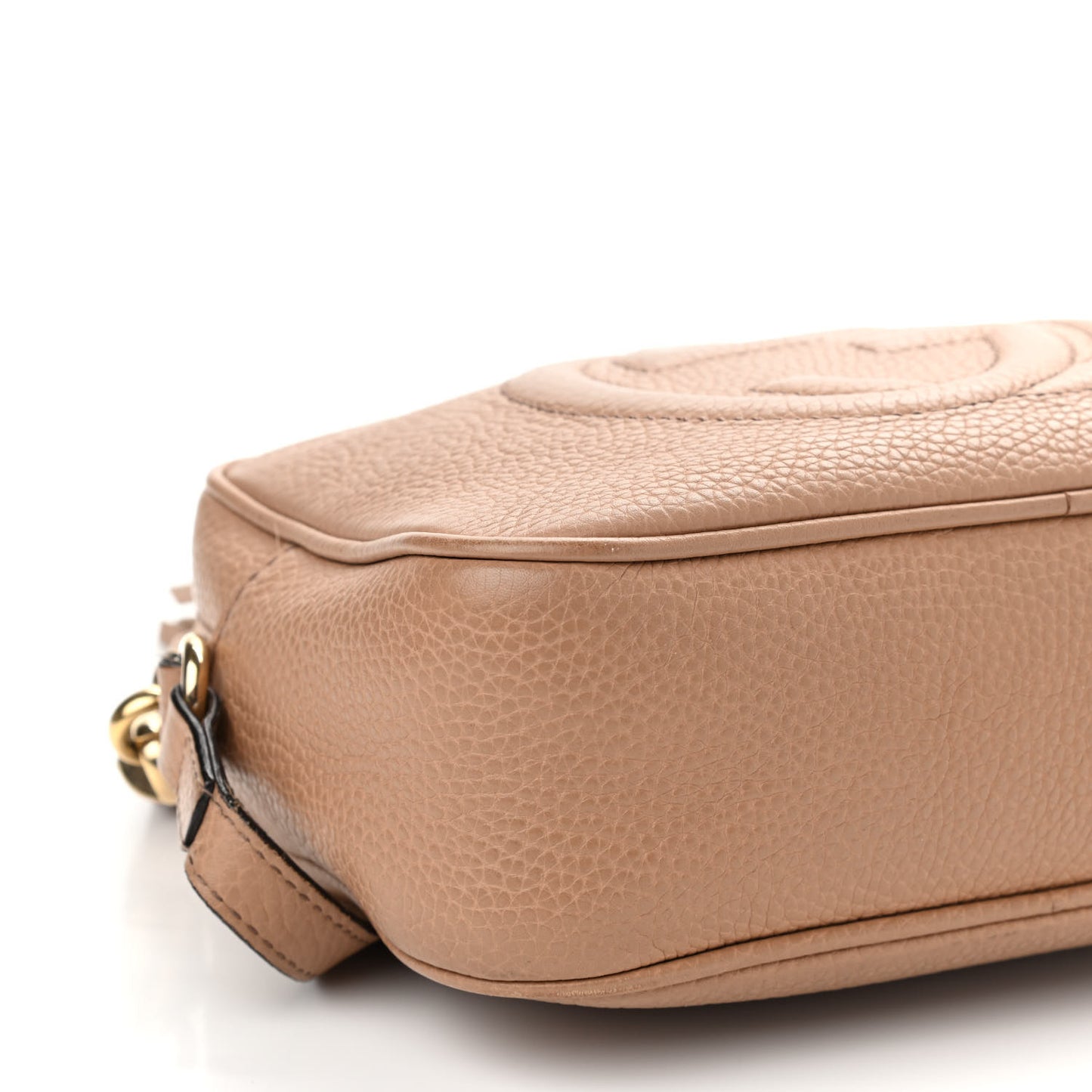 Pebbled Calfskin Small Soho Disco Bag Camelia