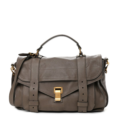 Proenza Schouler Lambskin Medium PS1 Satchel Smoke 1 of 17